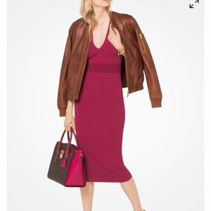 Stretch-Viscose Midi Dress